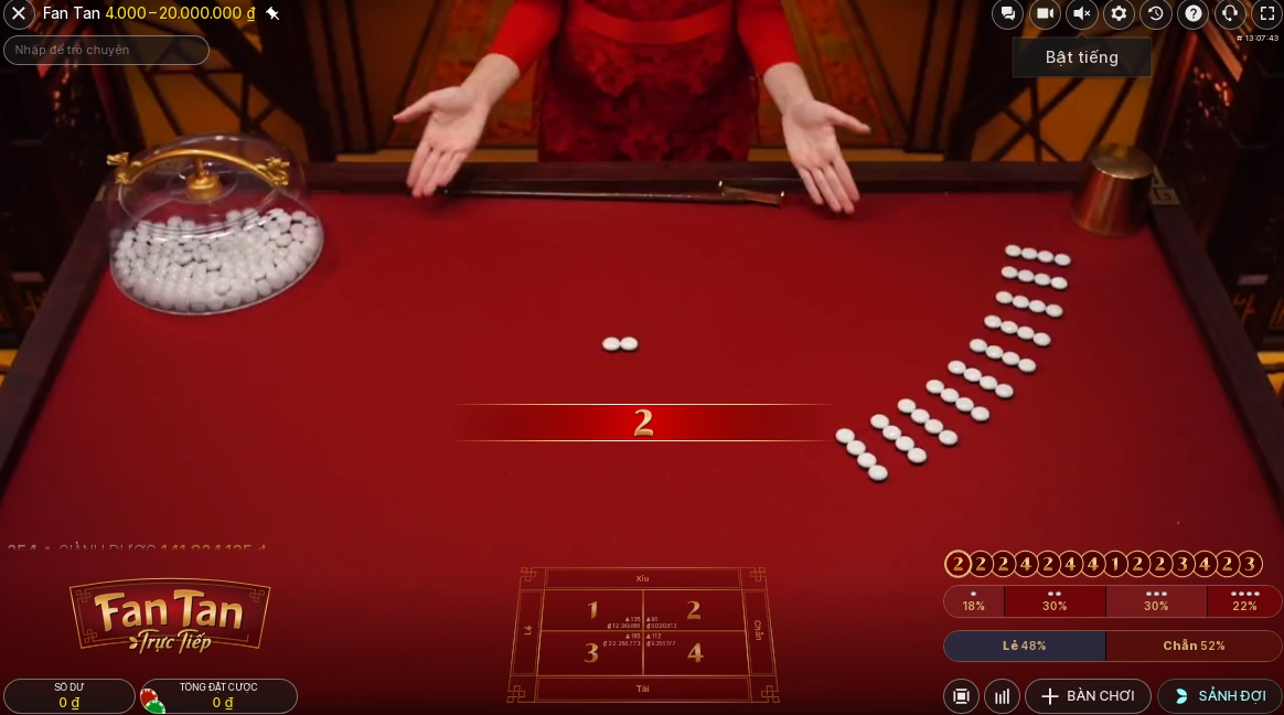 Hướng dẫn cách đặt cược game Fantan