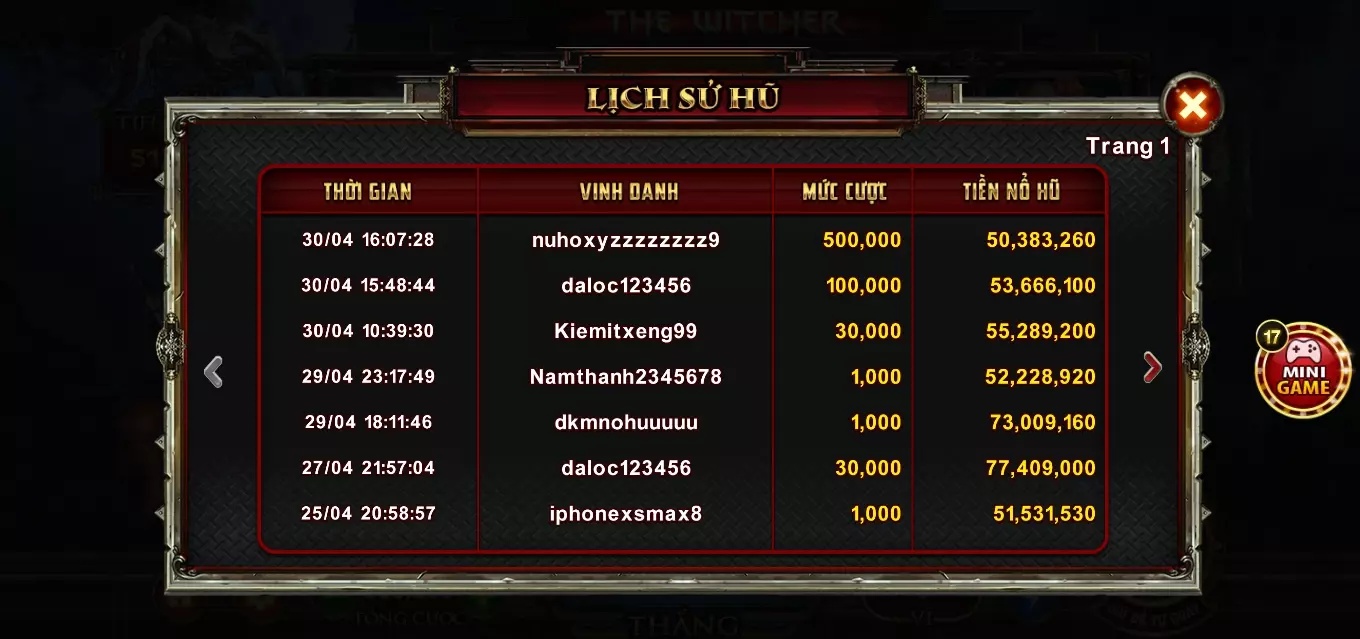 Săn tiền thưởng Jackpot