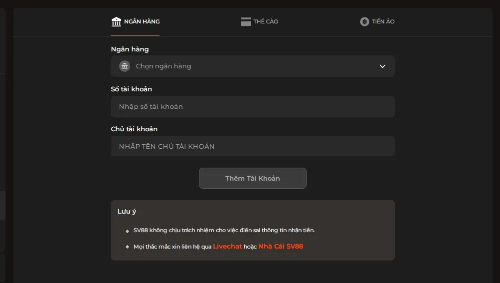 nạp và rút tiền cược khi tham gia chơi Roulette