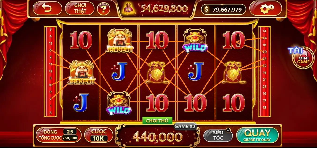 ưu điểm nổi bật của game slot Thần Tài 